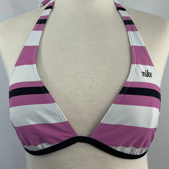 Nike Bikini Striped Swim Top Large - Picture 5 of 8